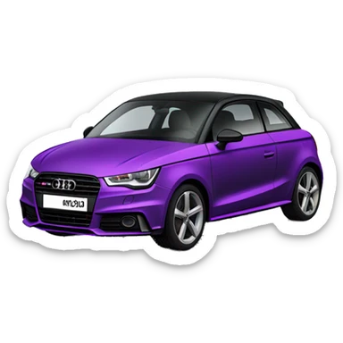 Purple Audi a1 Black roof and mirror sticker