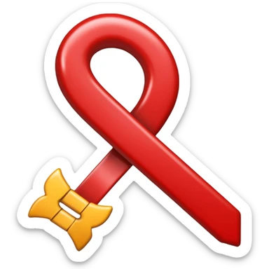 Dunkelrote schleife sticker