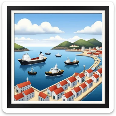 Sea Port import sticker