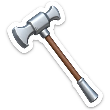 stylized bold simple hammer weapon, suitable for an emoji sticker