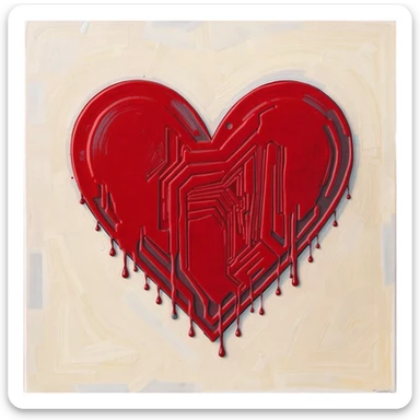 emo heart sticker