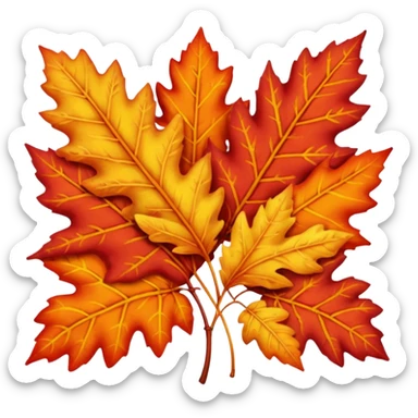 autumn leaves sticker