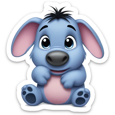 Baby Eeyore thumbs up sticker