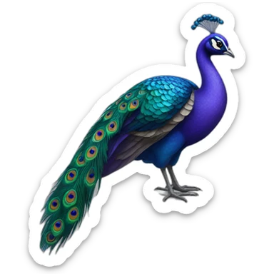 Violet-peacock sticker