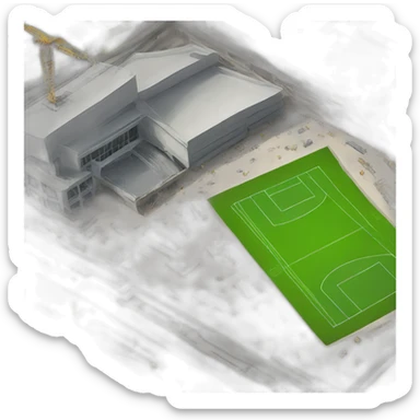 construction yard of a sports facility sticker