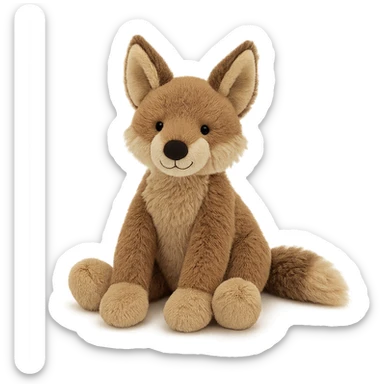 coyote jellycat stuffed plush sticker