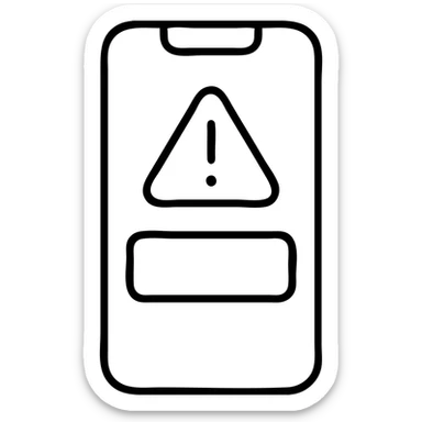 Smartphone lock screen with alert banner and small face ID camera window sticker