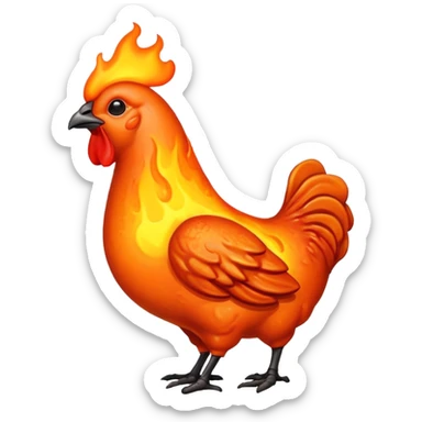 Lava chicken  sticker