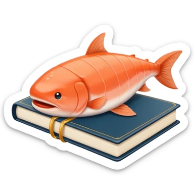 Livros com a cor salmão, livro fechado  sticker