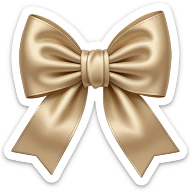 Beige bow sticker