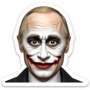 joker makeup vladimir putin sticker