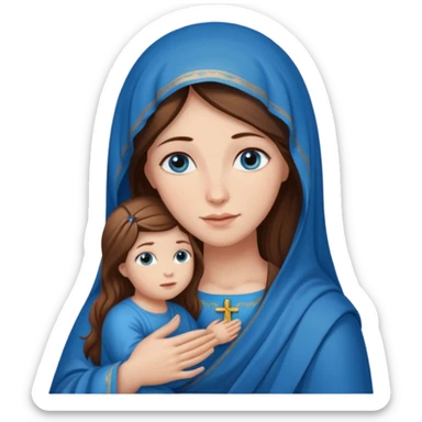 Image of the Mother of God in a frame sticker