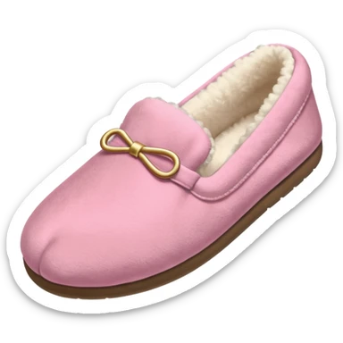 A pink house slipper thrown by the mother. sticker