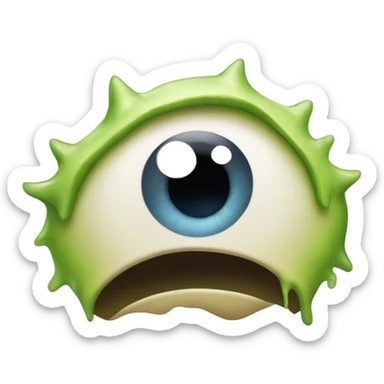 a one eye monster crying with a tear  sticker