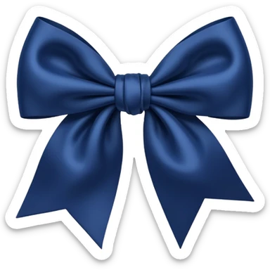 Navy blue bow sticker