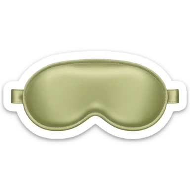 Pale olive silk sleep mask  sticker