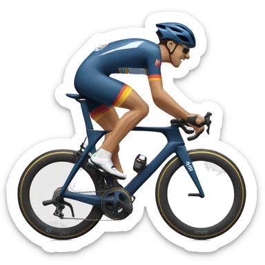 Cycliste au sprint pour la victoire  sticker