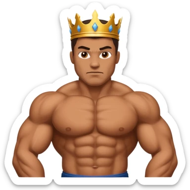 muscle arm emoji body builder king emoji  sticker