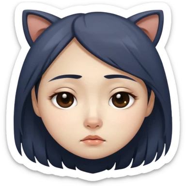 dark circles eyes Raccoon eyes sleepy 皮肤差 亚洲女孩  sticker