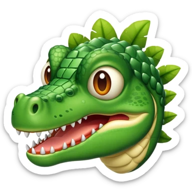 Haz un avion que tenga cabeza de cocodrilo y tire bolbas sticker