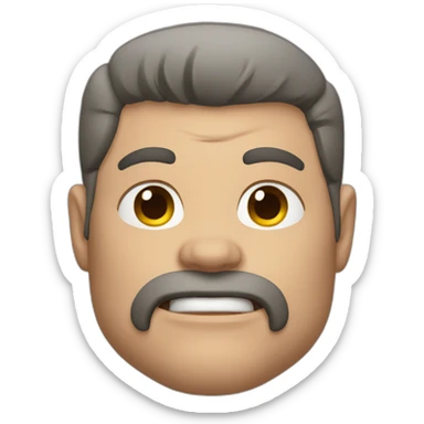 super muscular heavy guy sticker