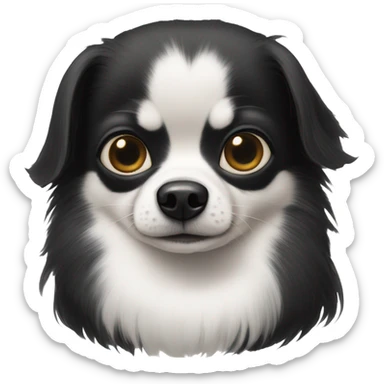 Black and white Chihuahua sticker