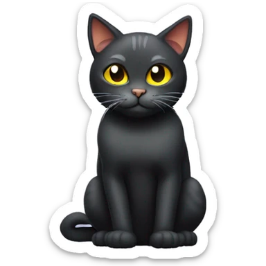 Halloween cat sticker