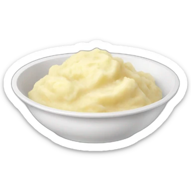 plate of mashed potatoes. side view  sticker
