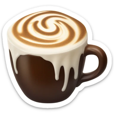 raf coffee with cream and sugar sticker