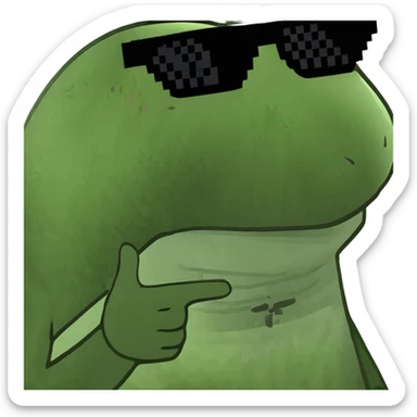 Fart with sunglasses  sticker