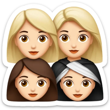 Çok güzel bir sarışın kadın saçları düz uzun kıyafeti beyaz göz rengi kahverengi sticker