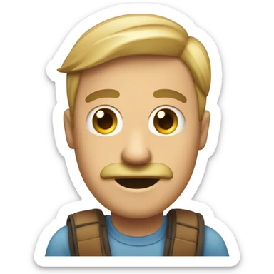 Una cara de confundido con un recételo en la frente  sticker