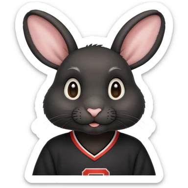 black rabbit with jersey sticker