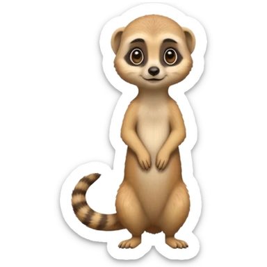 cute meerkat standing upright sticker