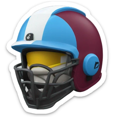 Lobo con casco y camisa vinotinto sticker