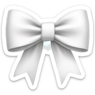 White bow sticker