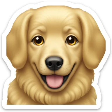 tender blonde golden dog sticker