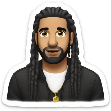 Drake with dreadlocks  sticker