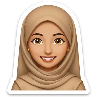 Tête jolie femme emoji arabe Réal sticker