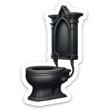 gothic style toilet  sticker