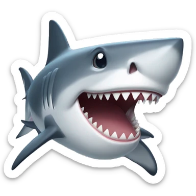 A shark is cring for it doean't have fins sticker