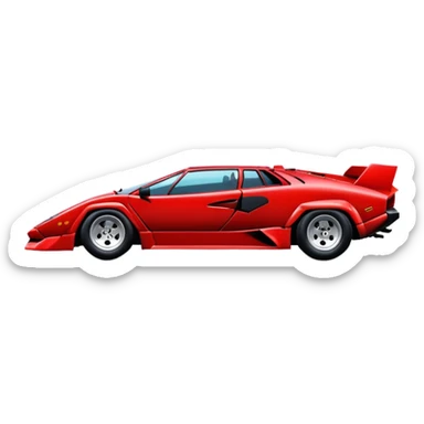 red Lamborghini Countach sticker