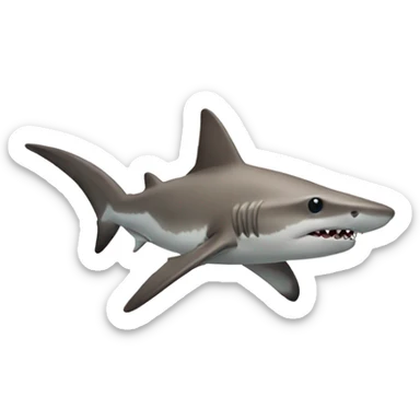 Christmas hammerhead shark sticker