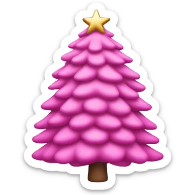 Pink christmas sticker
