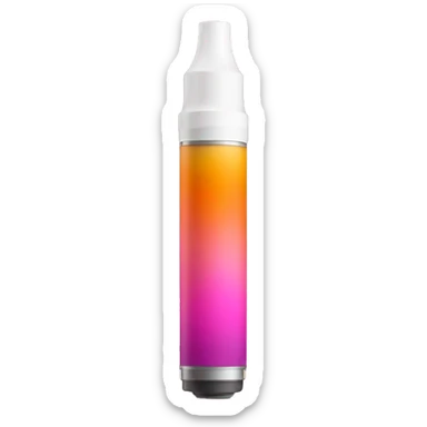 Pink and orange gradient vape with white tip sticker