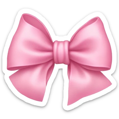 baby pink bow  sticker