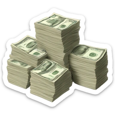 Stack of $100 bills sticker