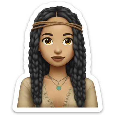 Zoe Kravitz, Portrait, Hippie Clothes sticker