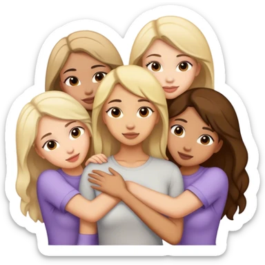 Chicas abrazándose sticker