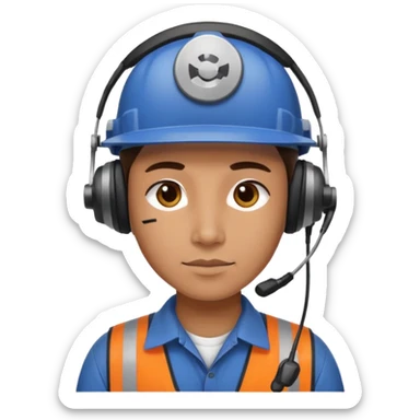 Dispatch department worker without helmet  sticker